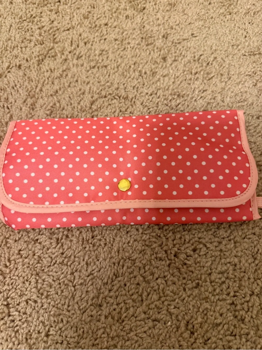 Matilda Jane White Cosmetic Bag with Yellow Sunflower Print and Pink Trim